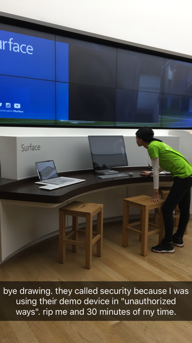 Illustration for article titled When you get kicked out of the Microsoft Store.
